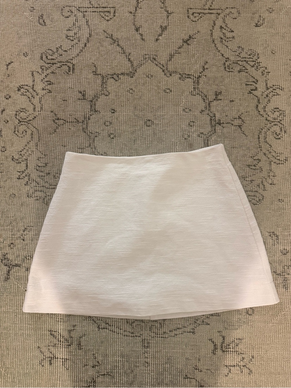 Julia Amory White Cotton Slub Gidget Skirt